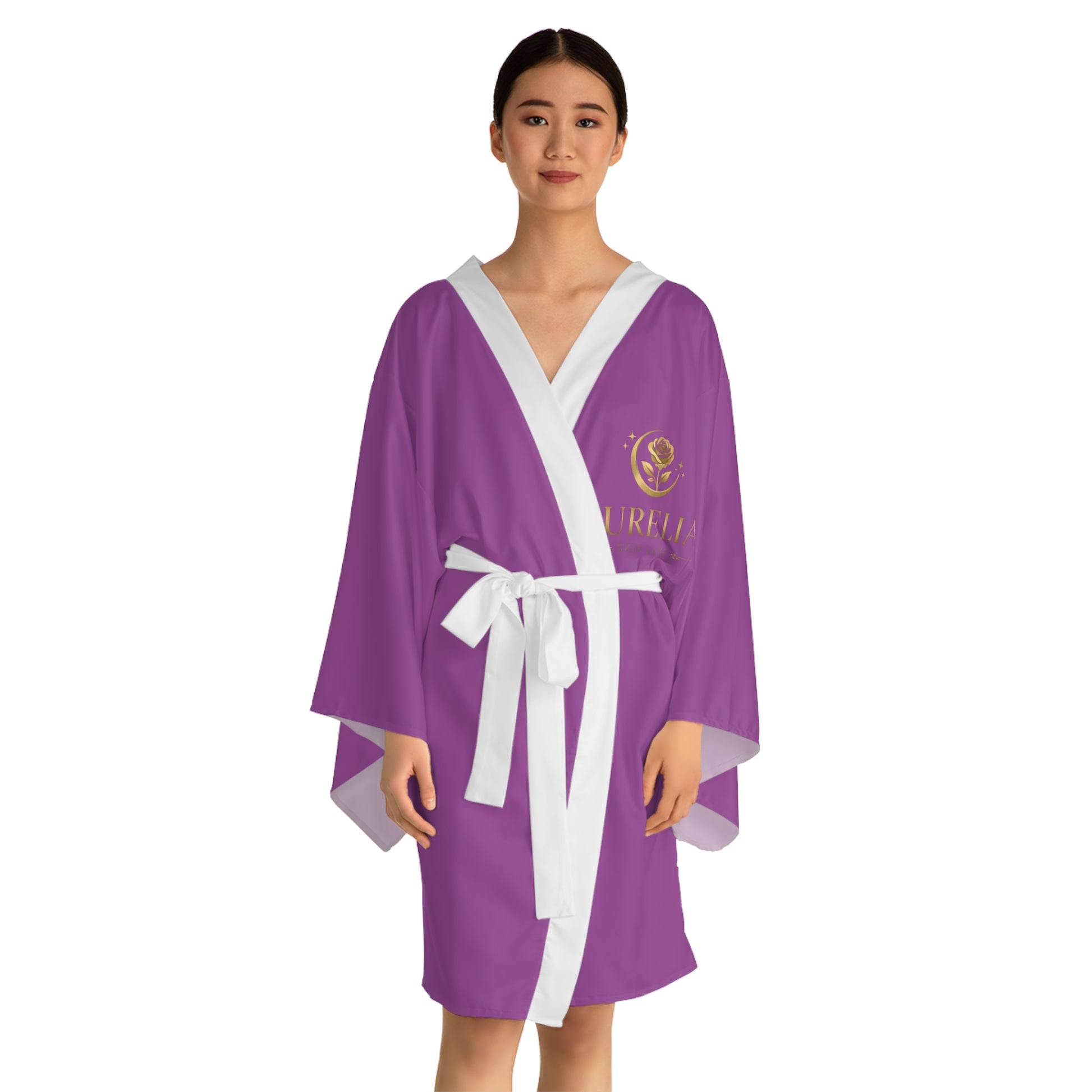 Aurelia Skin Luxe — Gold Crest Kimono Robe