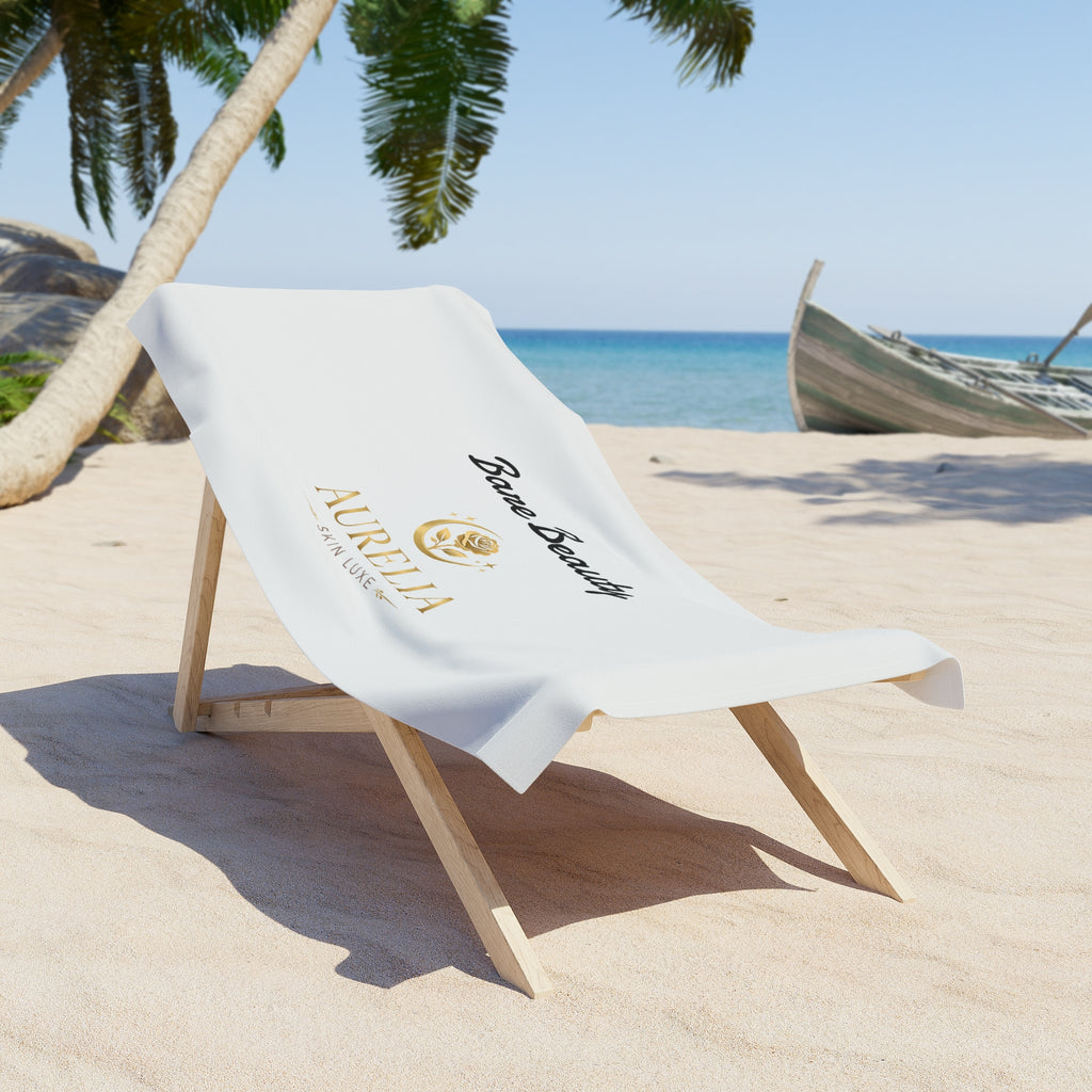 Beach Towel — Aurelia Skin Luxe 'Bare Beauty' Luxury Logo Towel