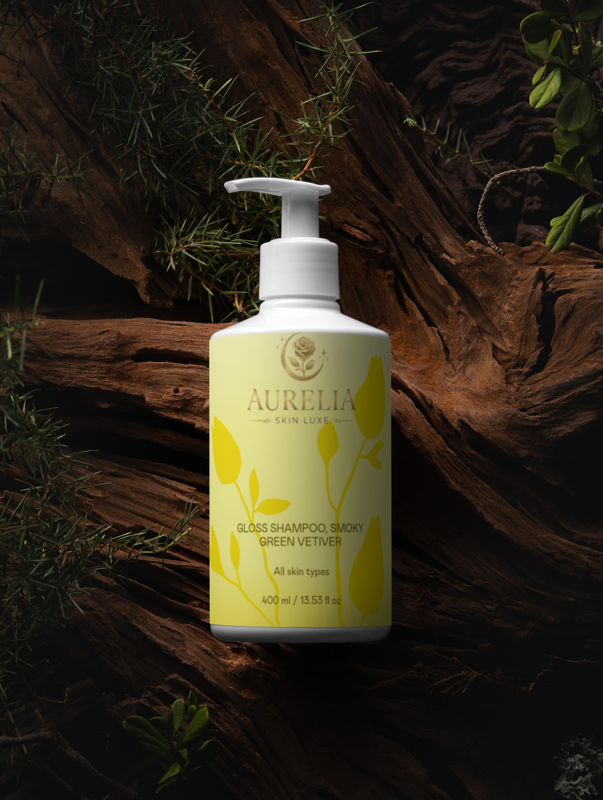 Gloss Shampoo – Smoky Green Vetiver | Aurelia Skin Luxe