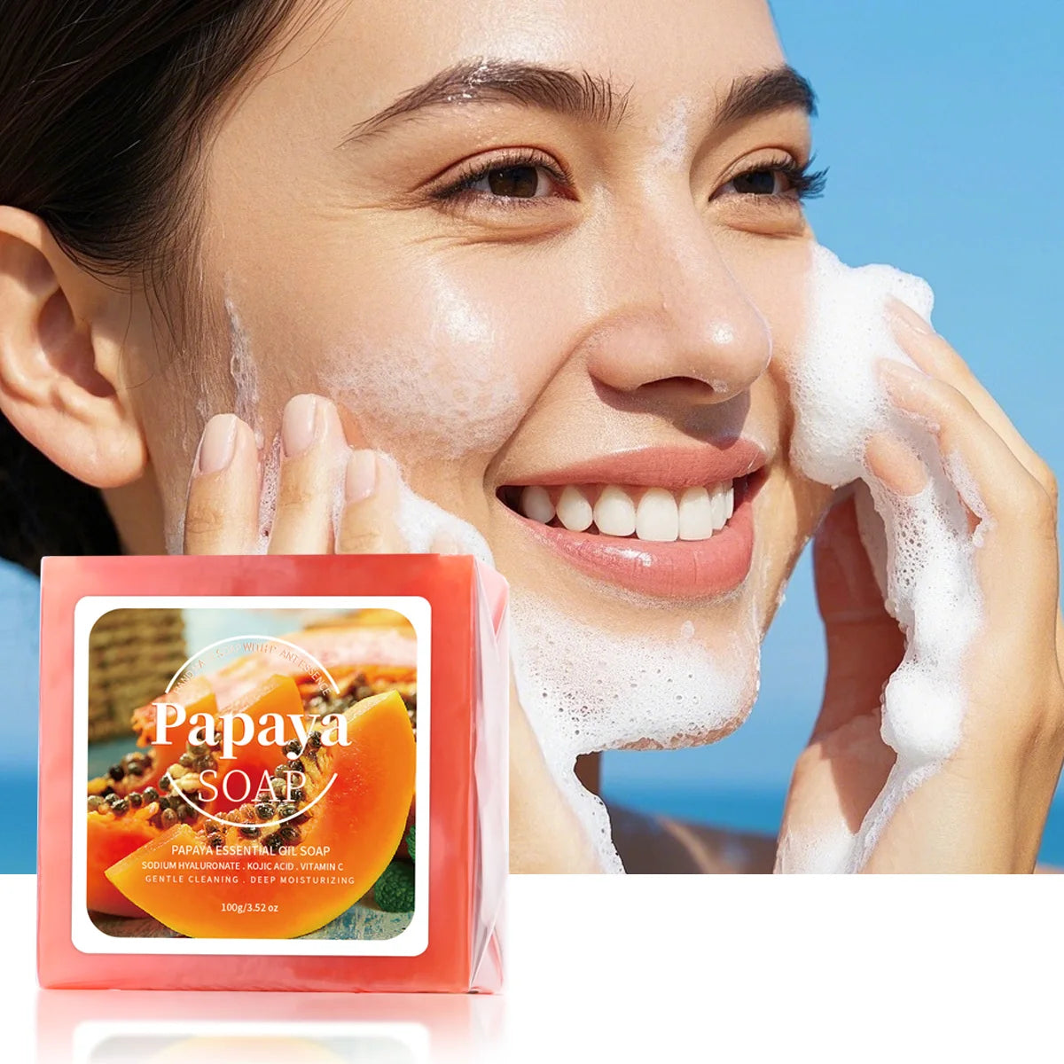 Papaya Extract Handmade Soap – Hydrating Deep Cleanse