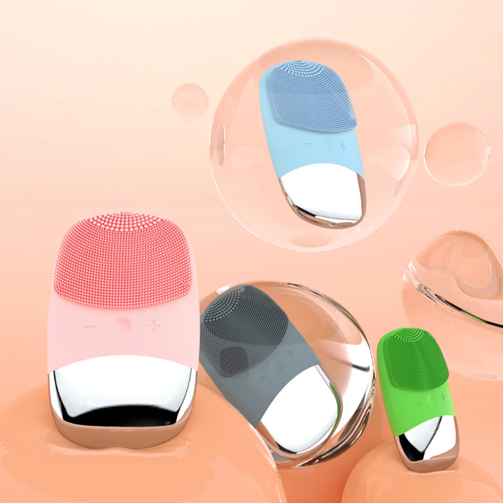 Mini Sonic Electric Facial Cleansing Brush – IPX7 Waterproof, Deep Pore Cleansing & Exfoliating Massager