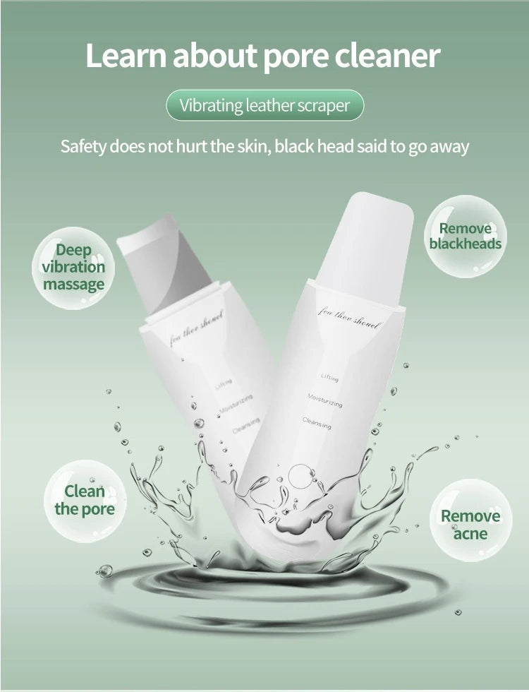 Ultrasonic Skin Scrubber Spatula – Blackhead Removal, Deep Pore Cleansing & Exfoliating Tool