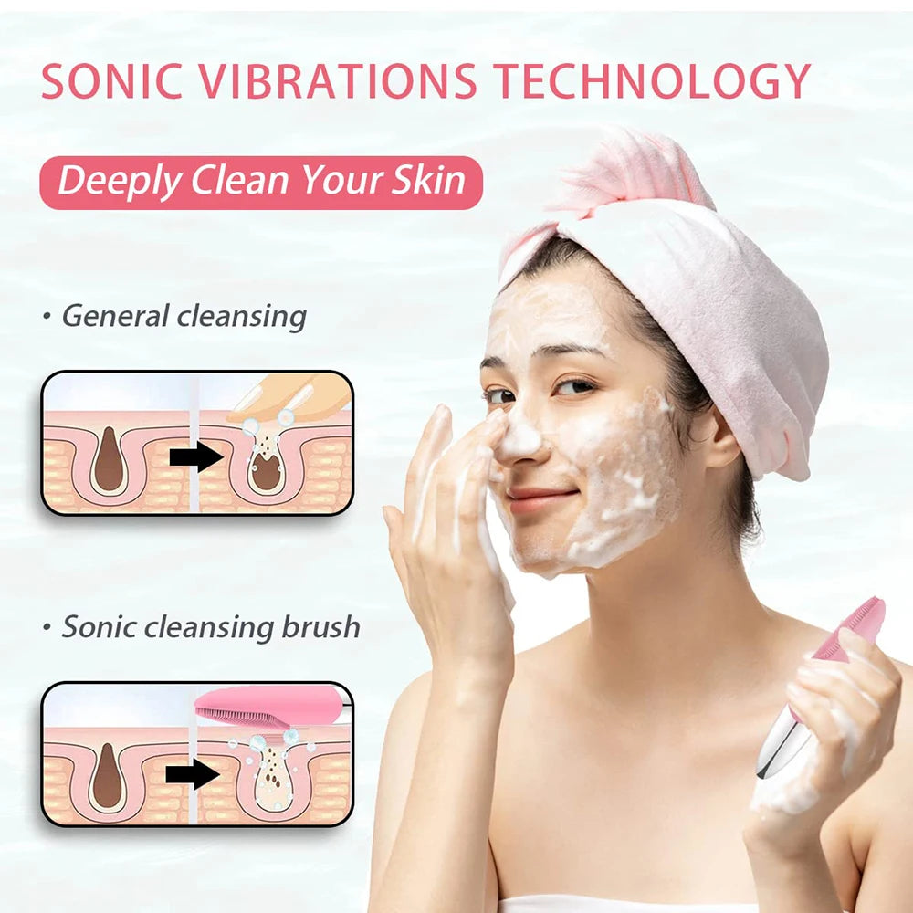 Mini Sonic Electric Facial Cleansing Brush – IPX7 Waterproof, Deep Pore Cleansing & Exfoliating Massager