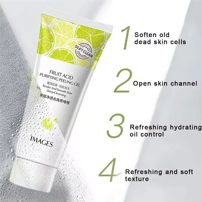 Fruit Acid Peeling Gel Face Scrub – Brightening & Moisturizing
