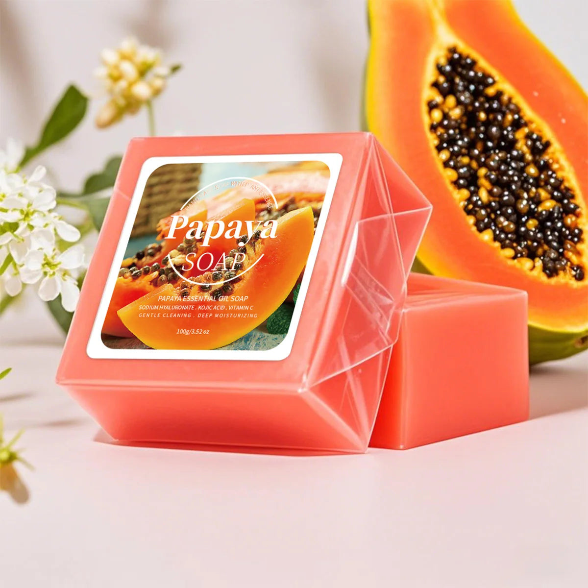 Papaya Extract Handmade Soap – Hydrating Deep Cleanse