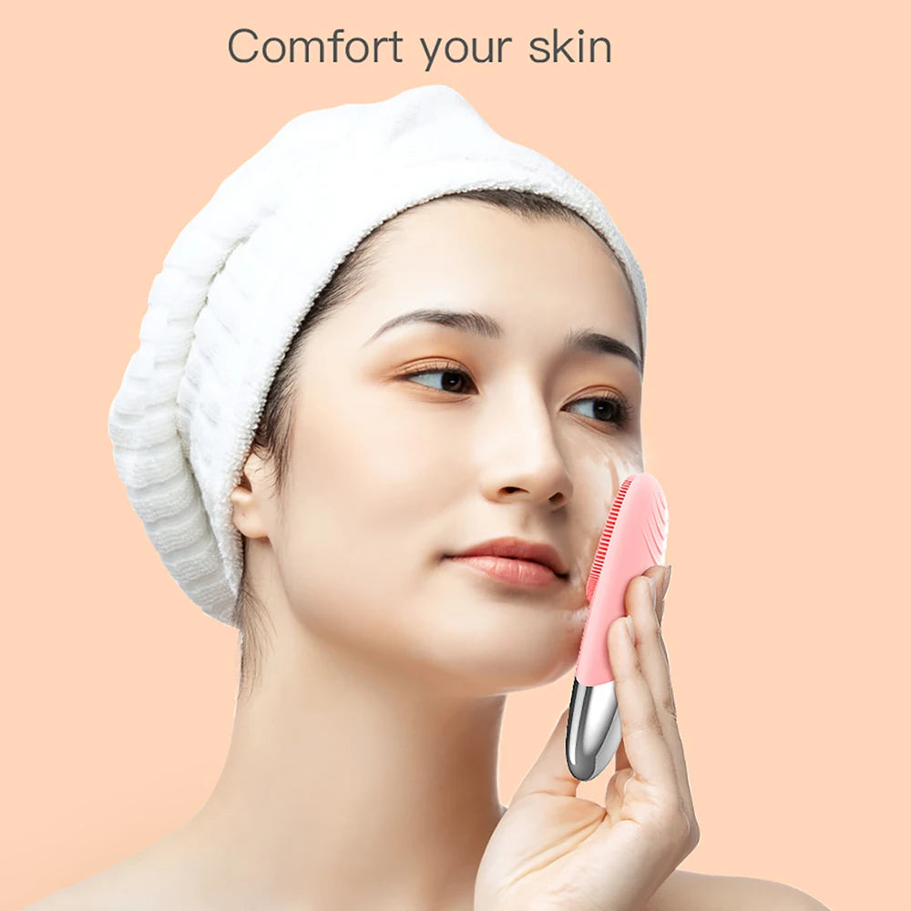 Mini Sonic Electric Facial Cleansing Brush – IPX7 Waterproof, Deep Pore Cleansing & Exfoliating Massager