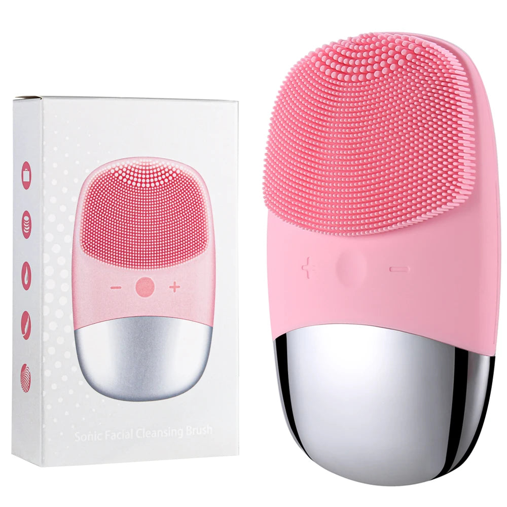 Mini Sonic Electric Facial Cleansing Brush – IPX7 Waterproof, Deep Pore Cleansing & Exfoliating Massager