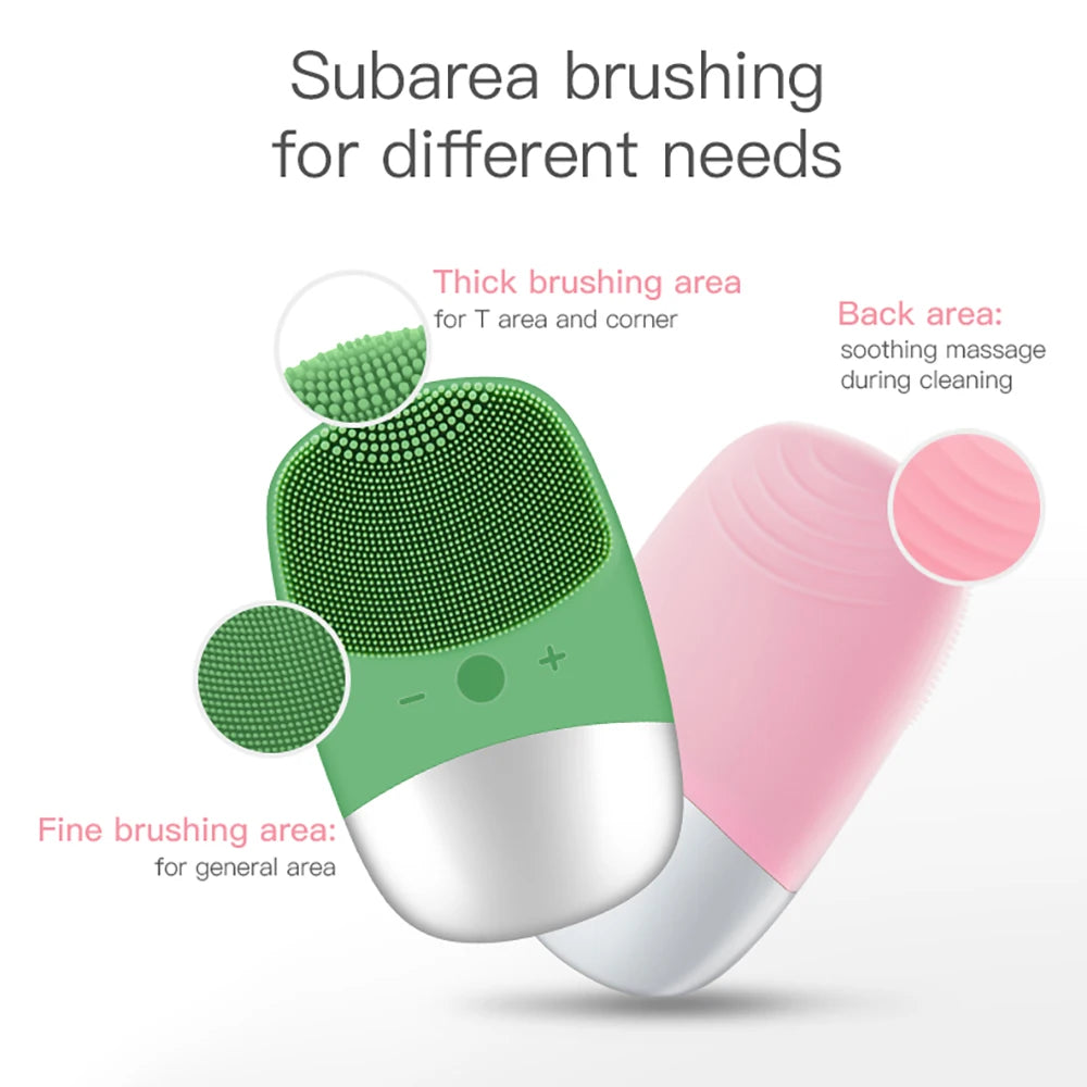 Mini Sonic Electric Facial Cleansing Brush – IPX7 Waterproof, Deep Pore Cleansing & Exfoliating Massager