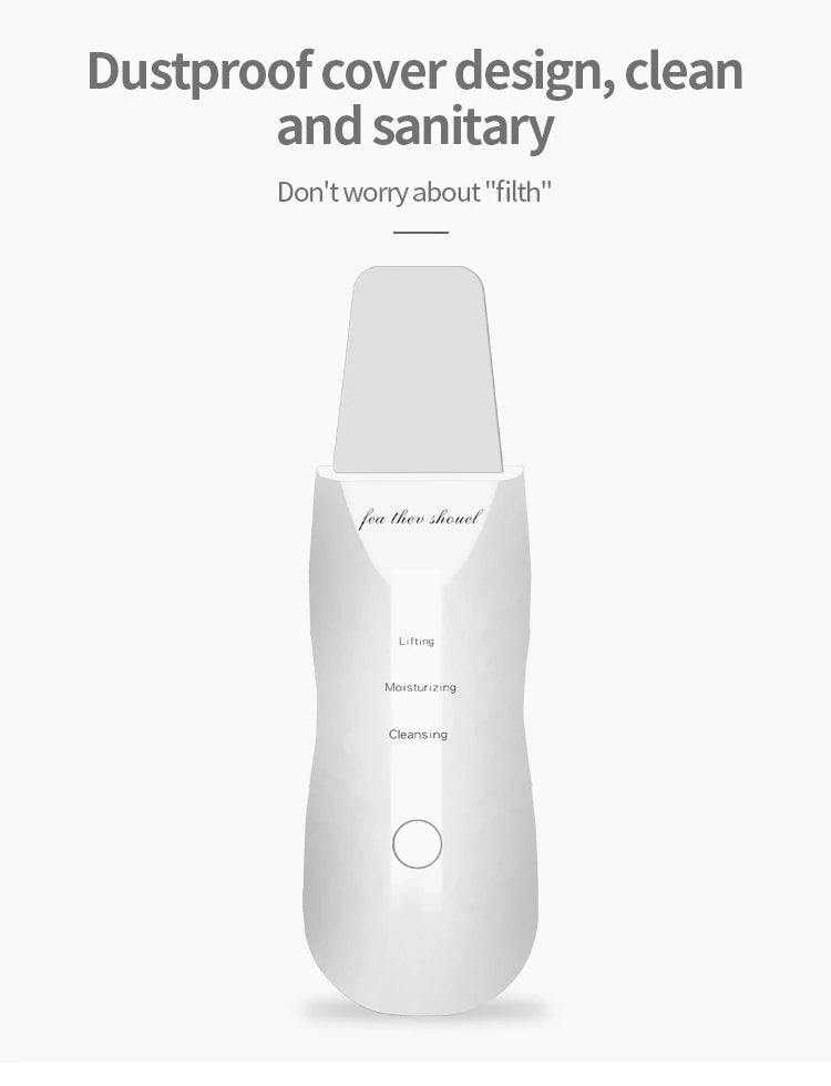 Ultrasonic Skin Scrubber Spatula – Blackhead Removal, Deep Pore Cleansing & Exfoliating Tool