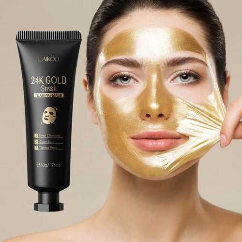 24K Gold & Sakura Peeling Face Mask – Anti-Wrinkle, Blackhead Removal & Brightening, 50g