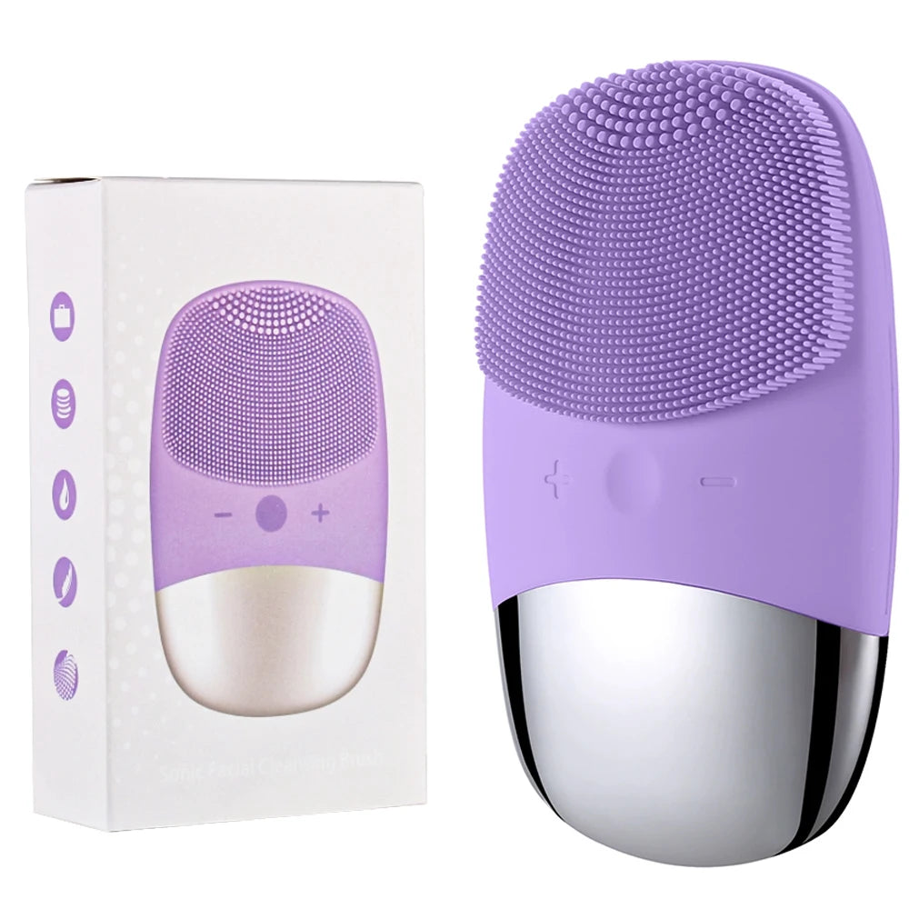 Mini Sonic Electric Facial Cleansing Brush – IPX7 Waterproof, Deep Pore Cleansing & Exfoliating Massager