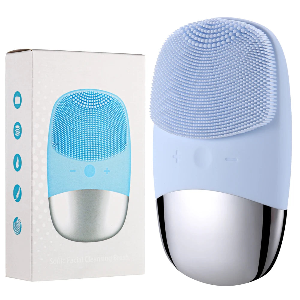Mini Sonic Electric Facial Cleansing Brush – IPX7 Waterproof, Deep Pore Cleansing & Exfoliating Massager