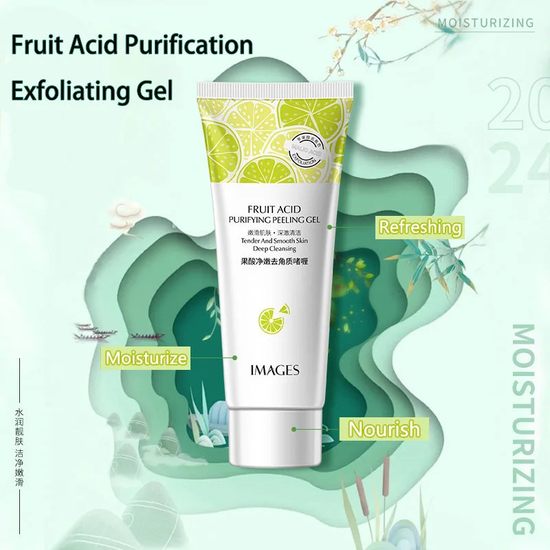 Fruit Acid Peeling Gel Face Scrub – Brightening & Moisturizing