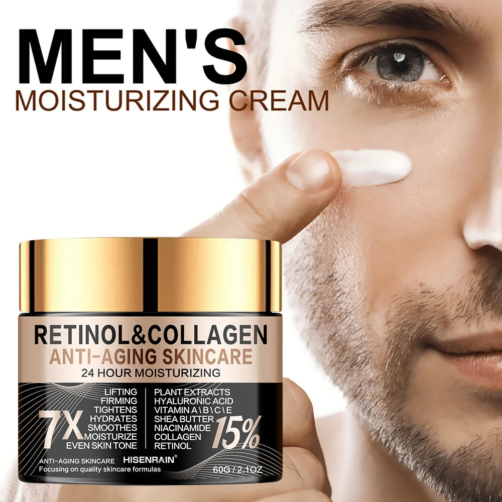 HISENRAIN Retinol & Collagen Anti-Ageing Face Cream – Firming, Wrinkle Reduction & Intense Moisturiser (30g / 60g)