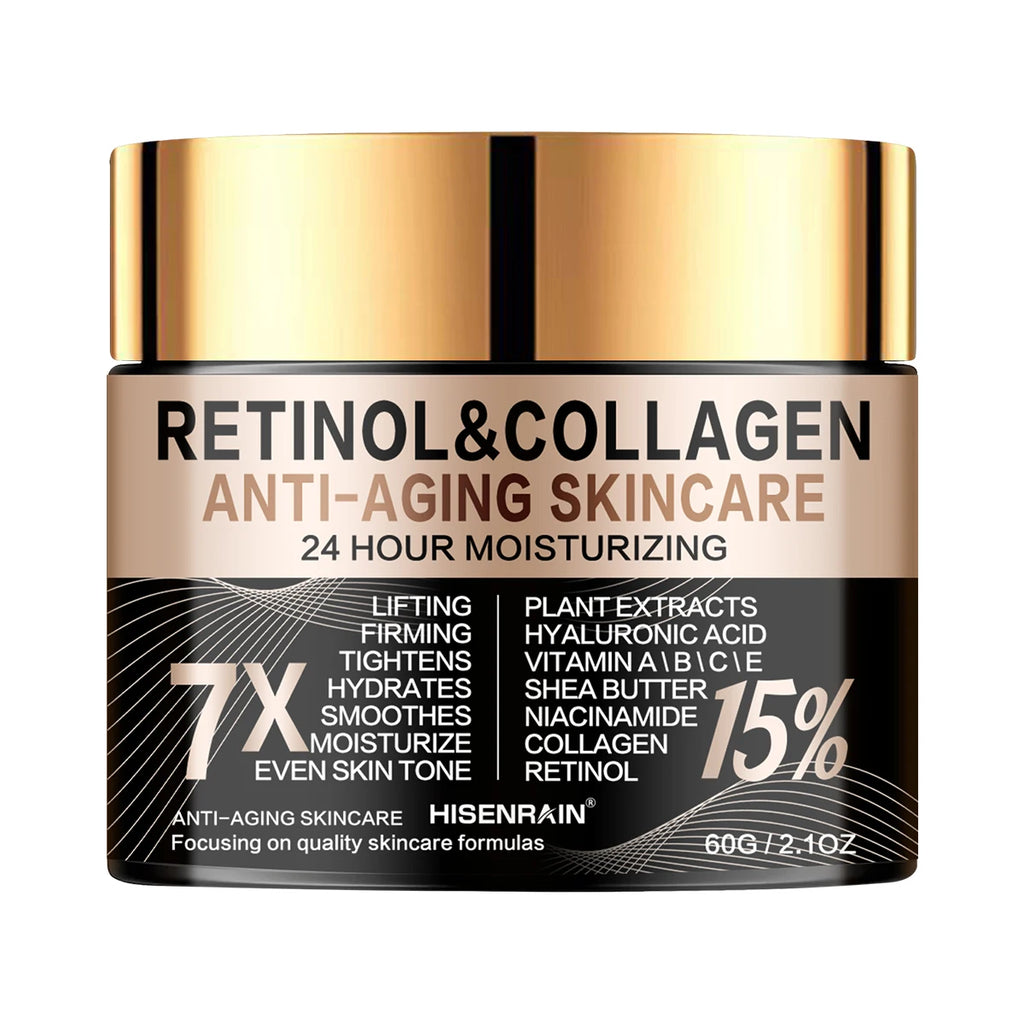 HISENRAIN Retinol & Collagen Anti-Ageing Face Cream – Firming, Wrinkle Reduction & Intense Moisturiser (30g / 60g)