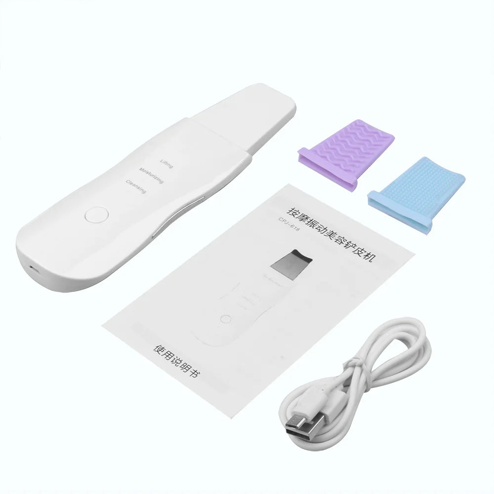 Ultrasonic Skin Scrubber Spatula – Blackhead Removal, Deep Pore Cleansing & Exfoliating Tool
