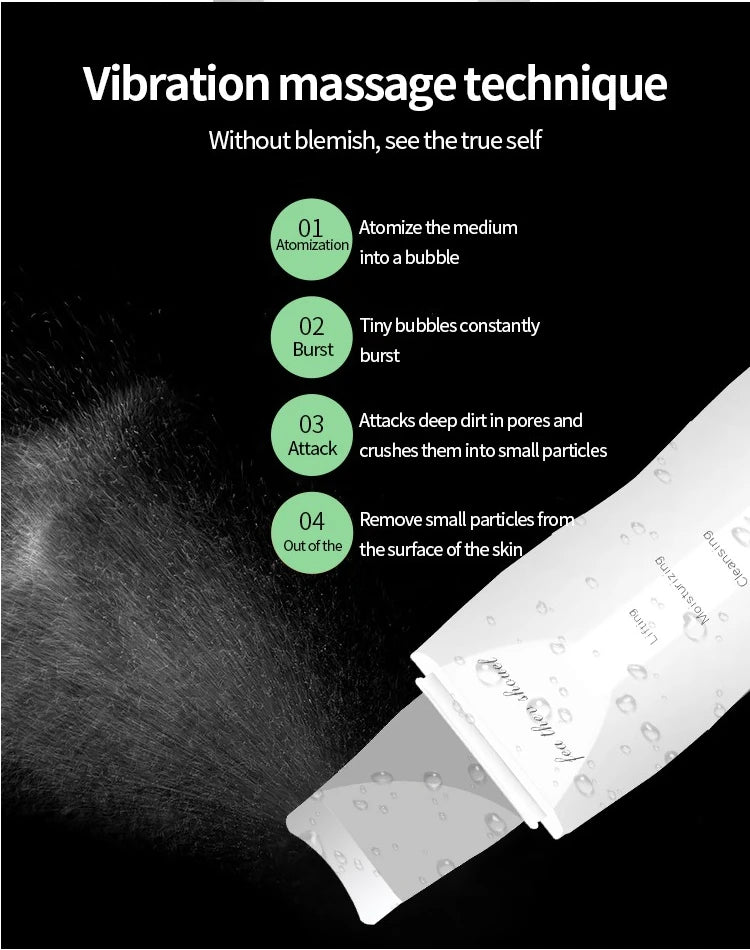 Ultrasonic Skin Scrubber Spatula – Blackhead Removal, Deep Pore Cleansing & Exfoliating Tool