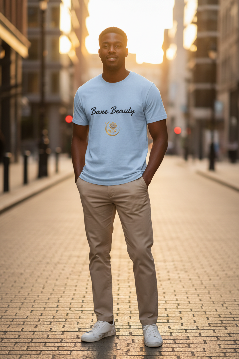 Black man — city street golden hour