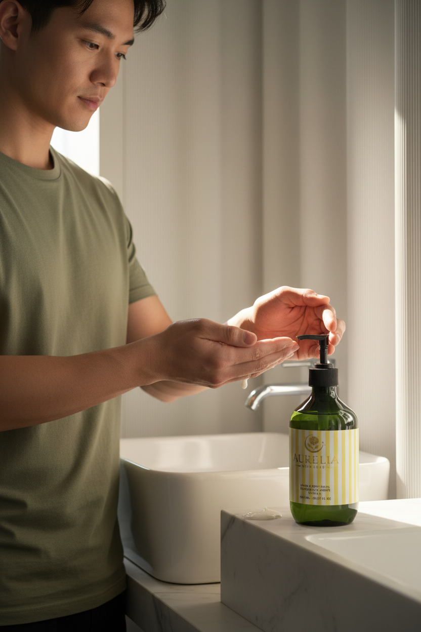 East Asian man – correct bottle