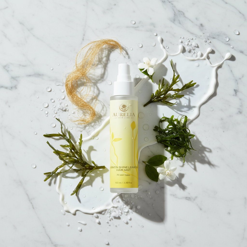 Keratin Hair Mist – Marble Flat Lay