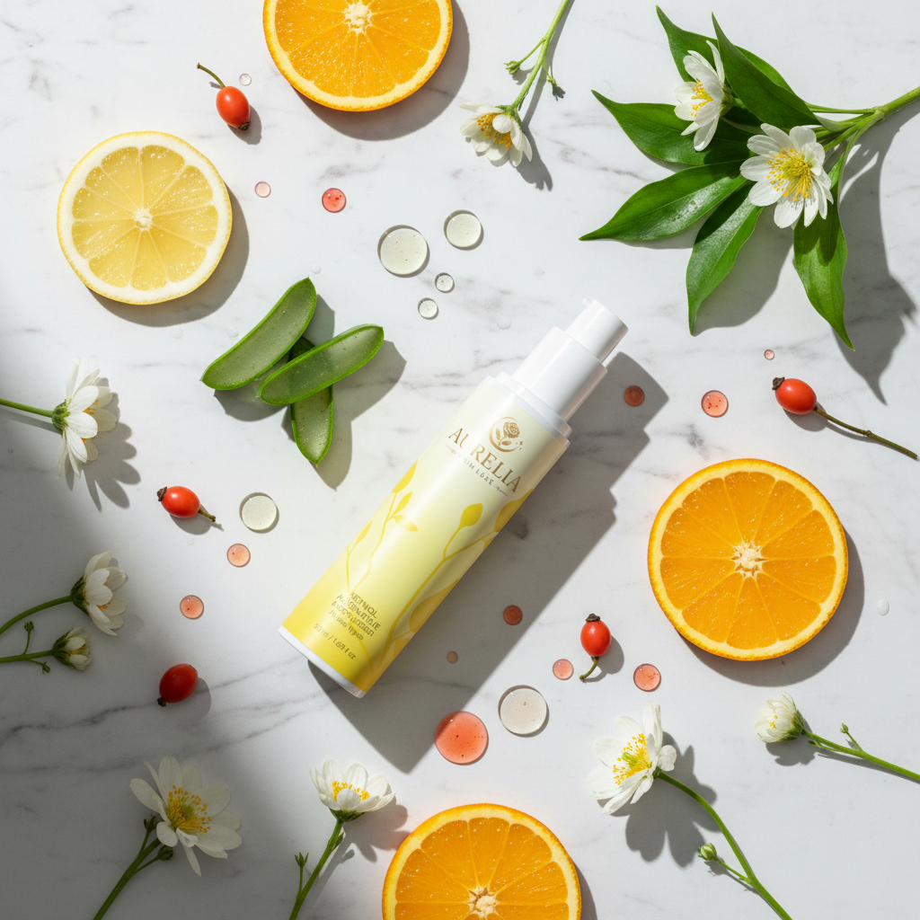 Retinol Alternative – Marble Flat Lay