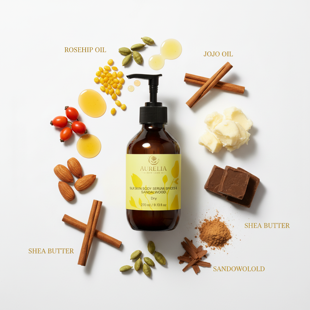 Silk Skin Body Serum – Floating Ingredients